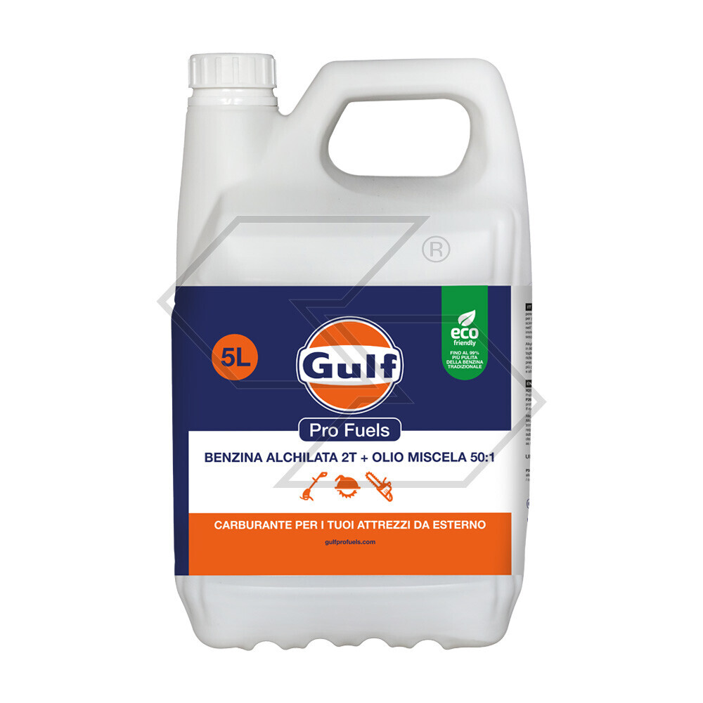 Miscela alchilata GULF per motori 2T - tanica 5 litri Miscela alchilata GULF per motori 2T - tanica 5 litri