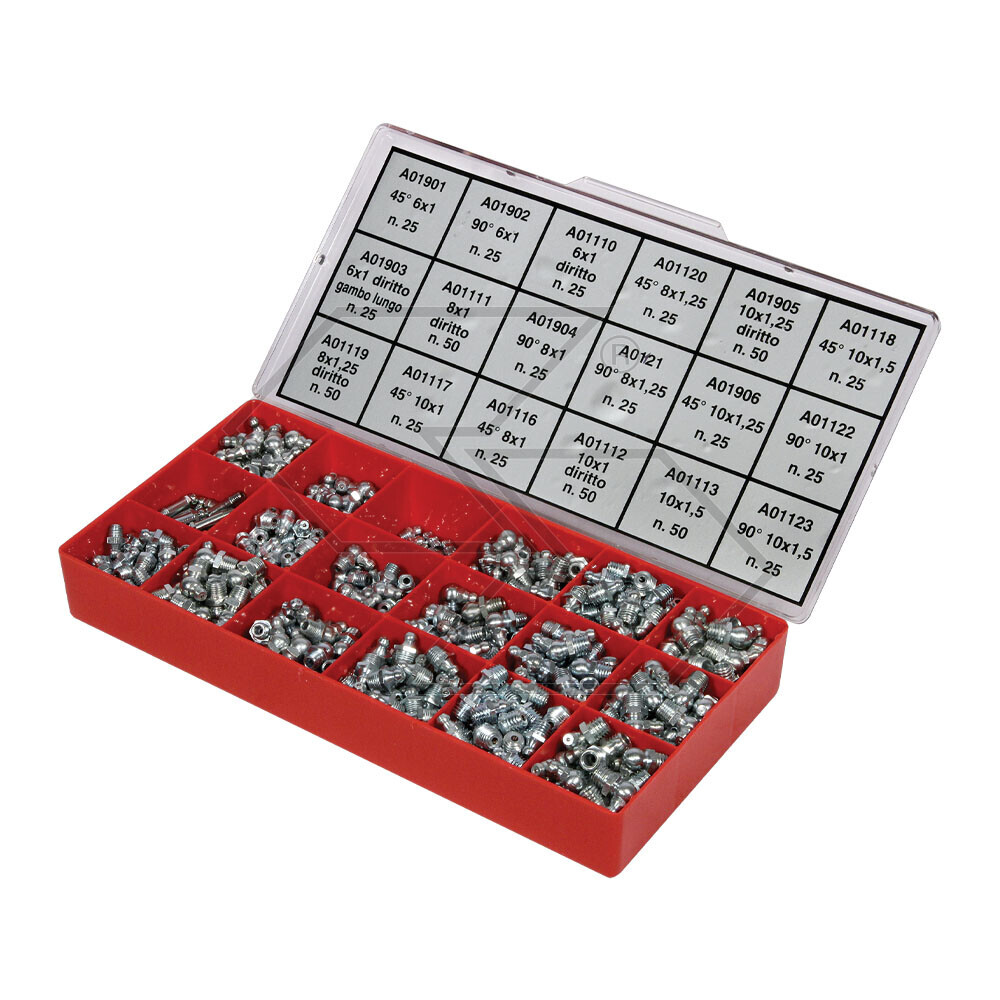 Display With Assorted Hydraulic Grease Nipples Display With Assorted Hydraulic Grease Nipples