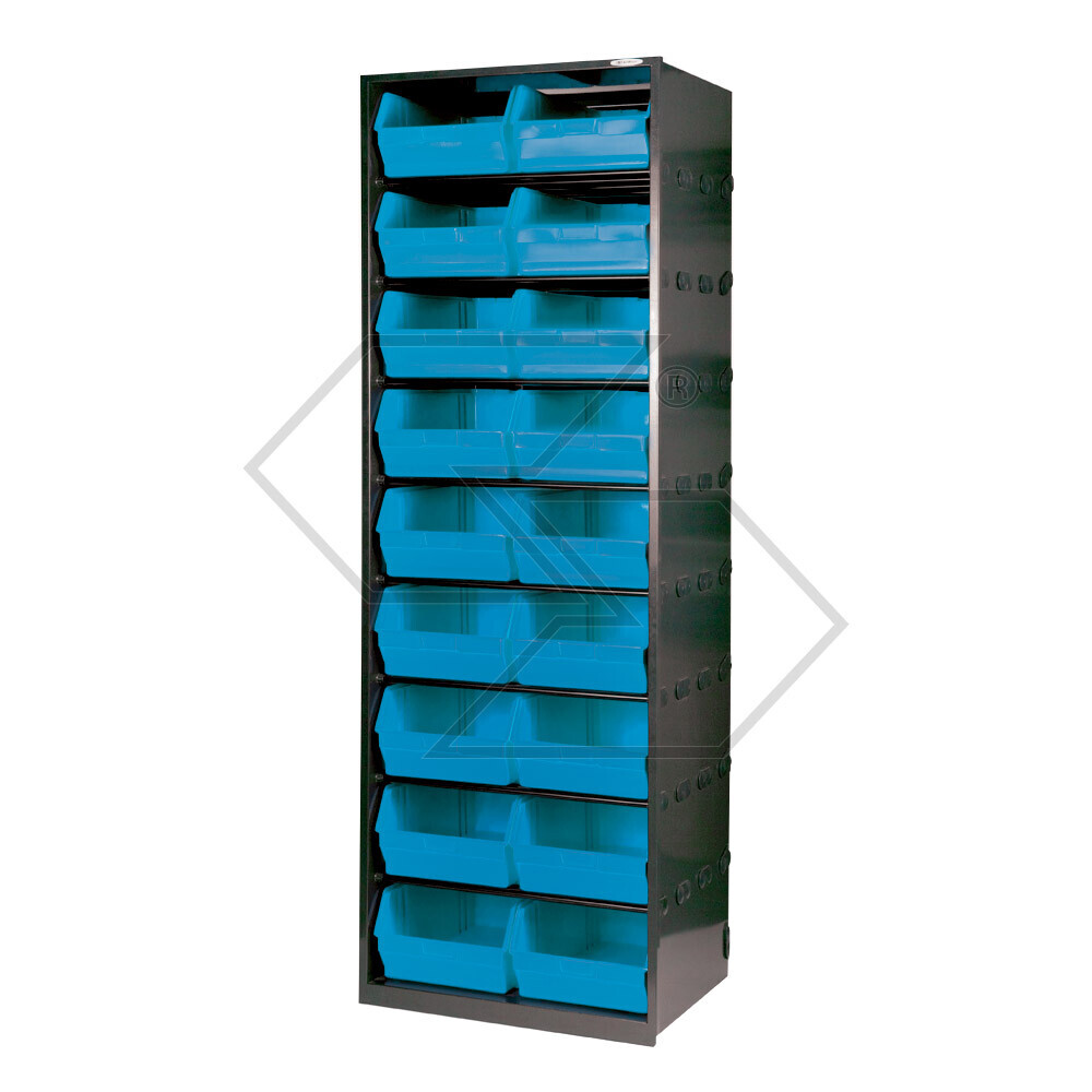 Open Metal Wardrobe With 18 Drawers Open Metal Wardrobe With 18 Drawers
