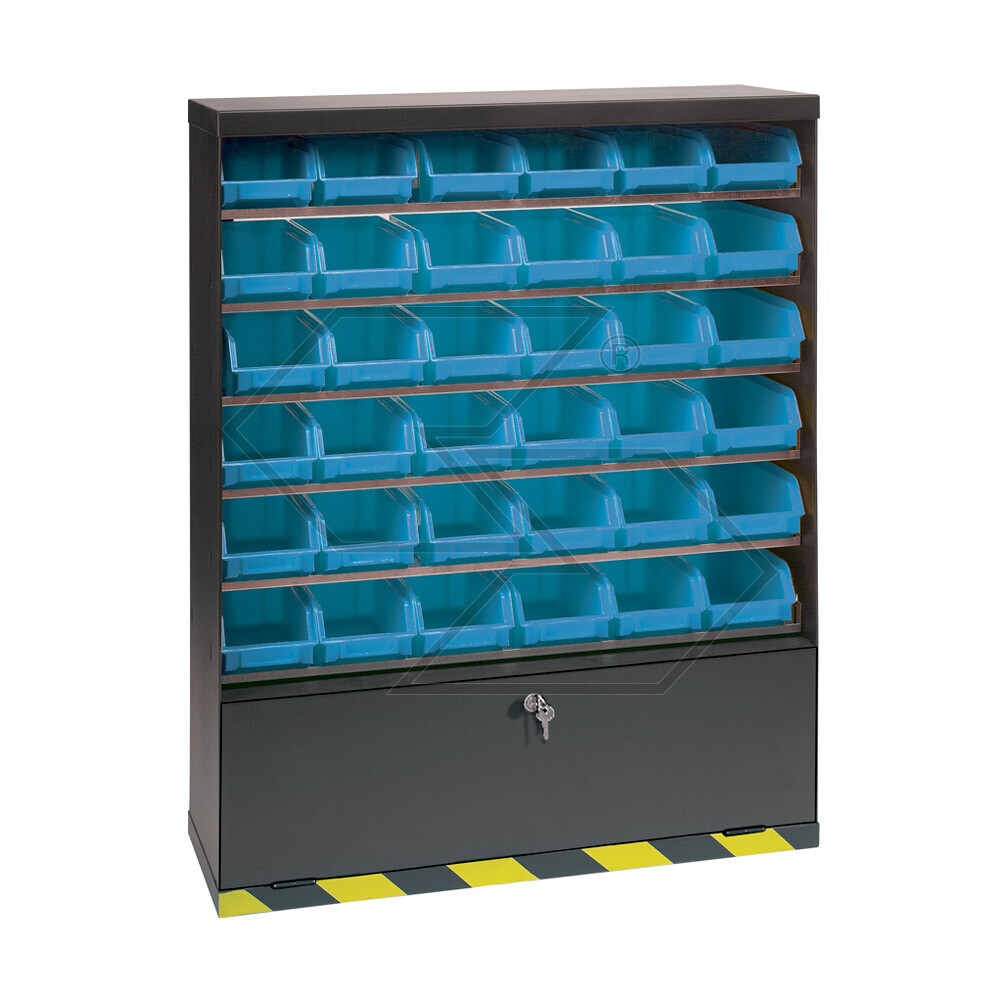 Open Metal Wardrobe With 36 Drawers