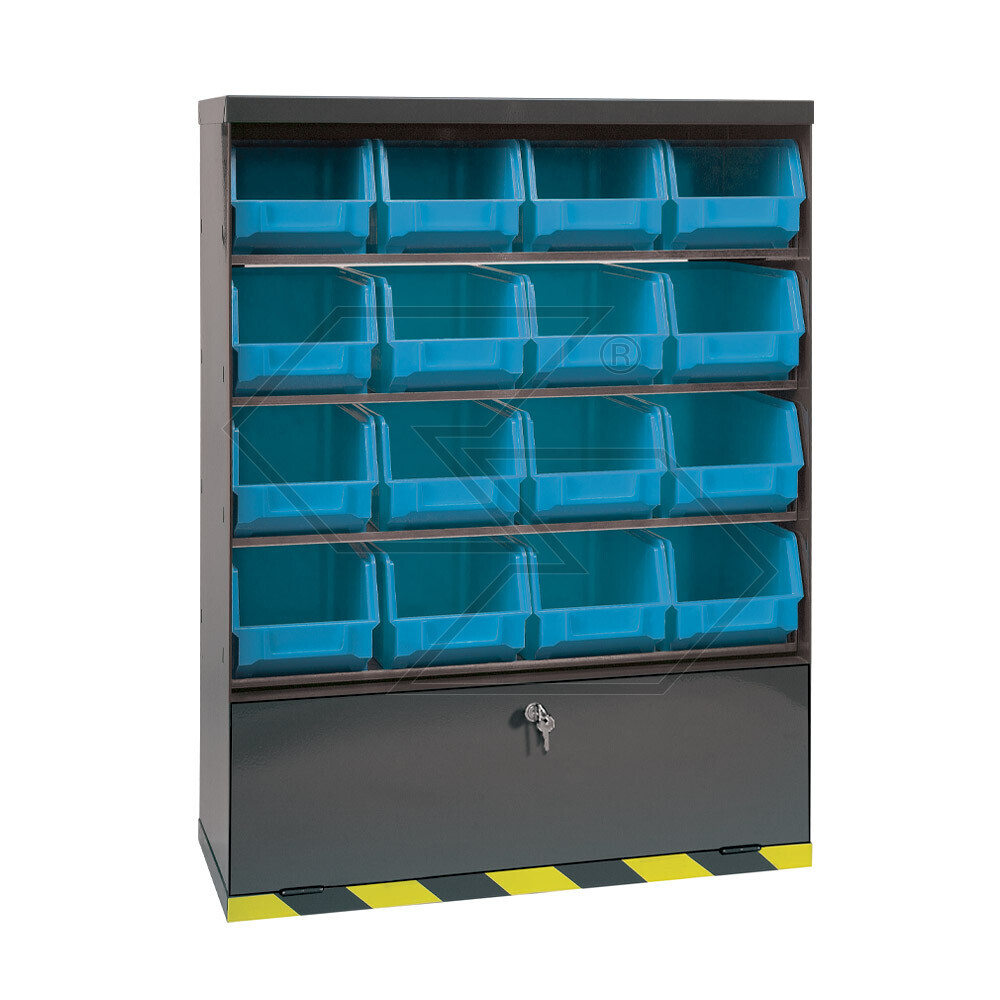 Open Metal Wardrobe With 16 Drawers Open Metal Wardrobe With 16 Drawers