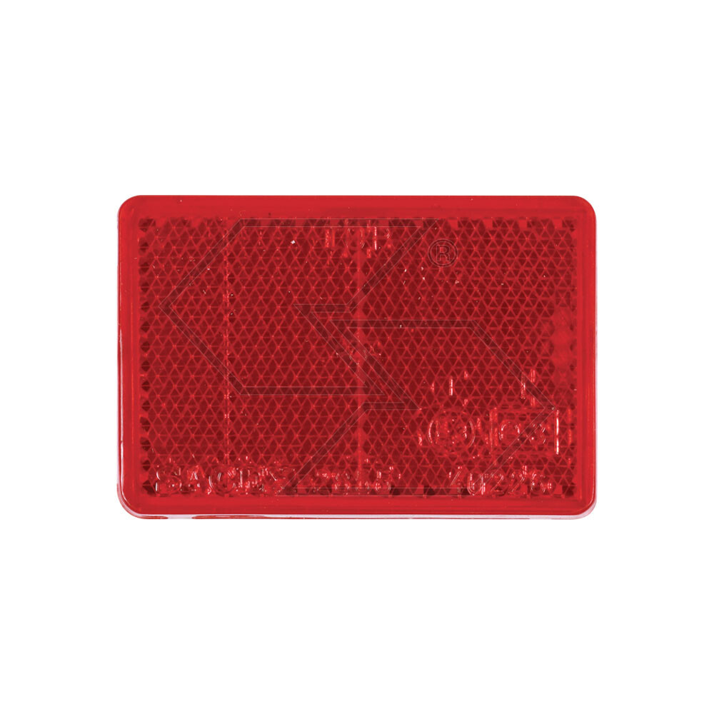 Catadiottro rettangolare rosso 57X39 adesivo Catadiottro rettangolare rosso 57X39 adesivo