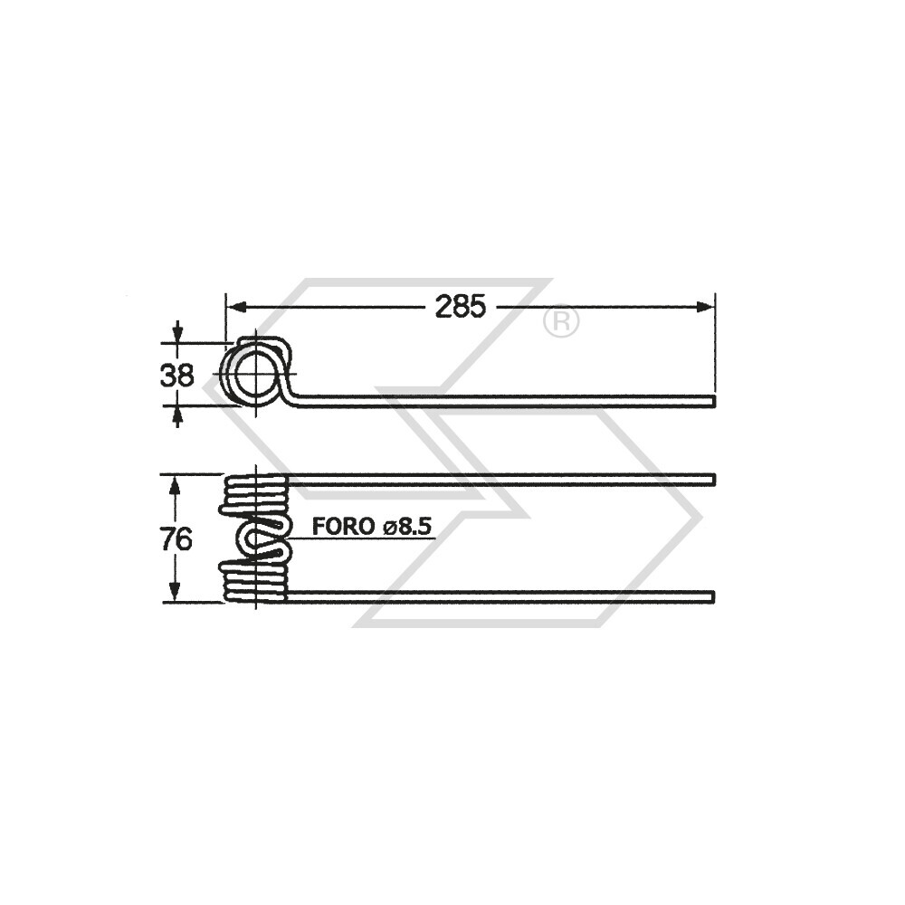 Spring For Rakes Bcs D.8 Spring For Rakes Bcs D.8