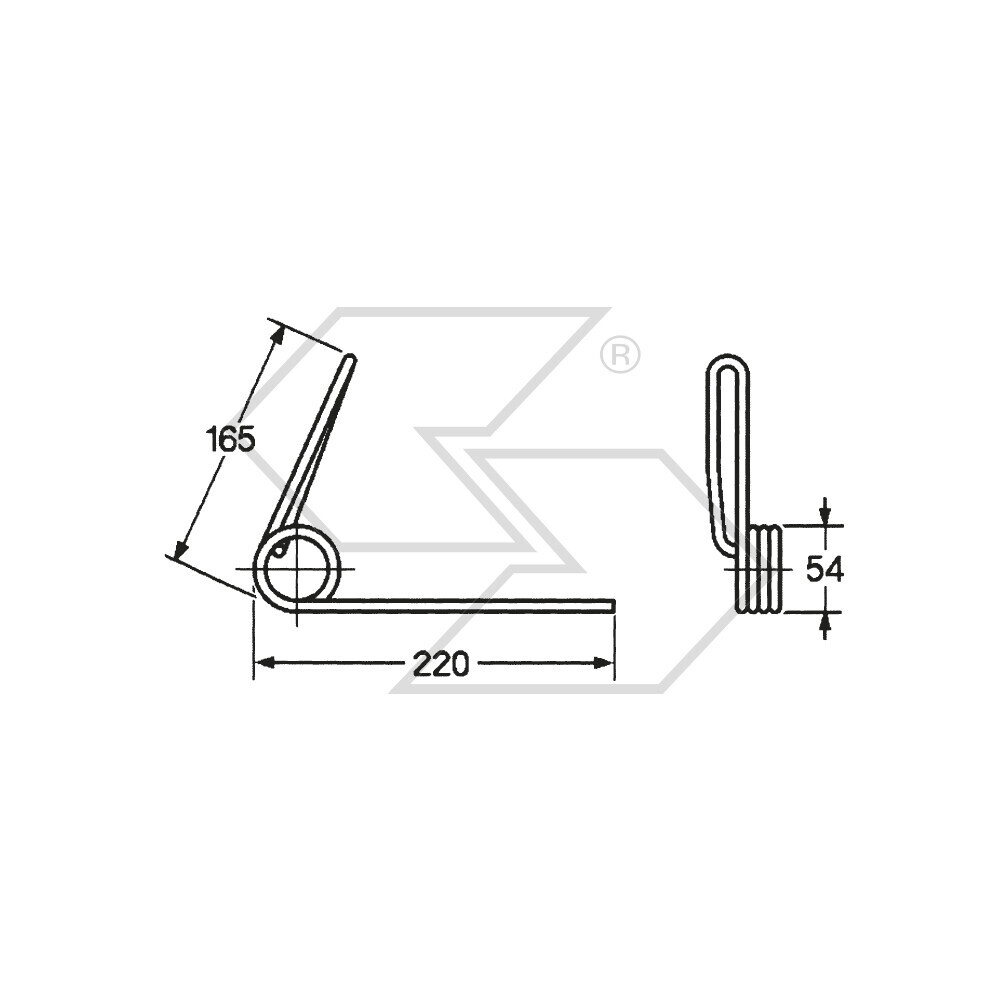 Molla seminatrice Carraro Nodet Agritalia anteriore chiusa JF651 FYX0651 Molla seminatrice Carraro Nodet Agritalia anteriore chiusa JF651 FYX0651