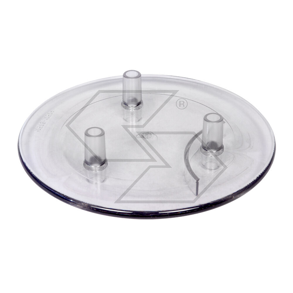 Coperchio trasparente per bidone con 3 tubi Coperchio trasparente per bidone con 3 tubi