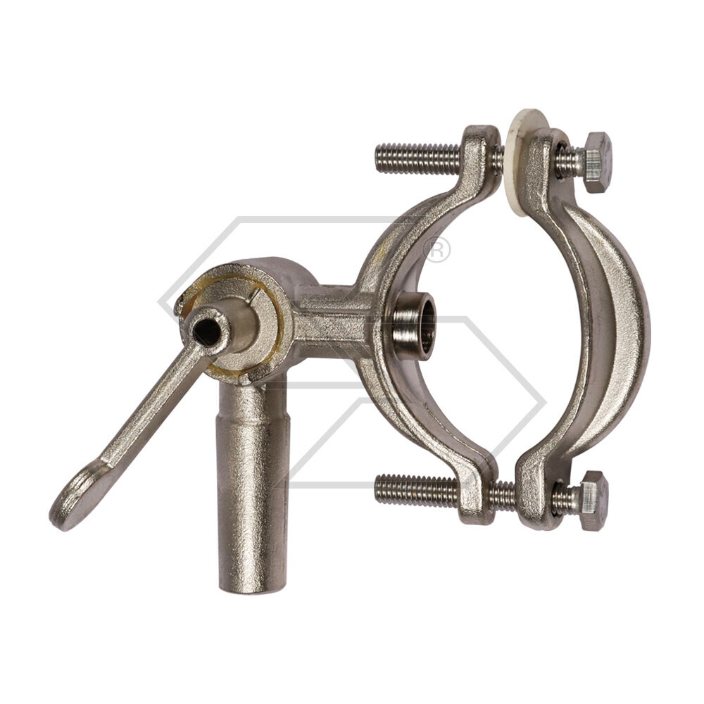 Rubinetto del vuoto nichelato curvo con flangia 3/4 Rubinetto del vuoto nichelato curvo con flangia 3/4