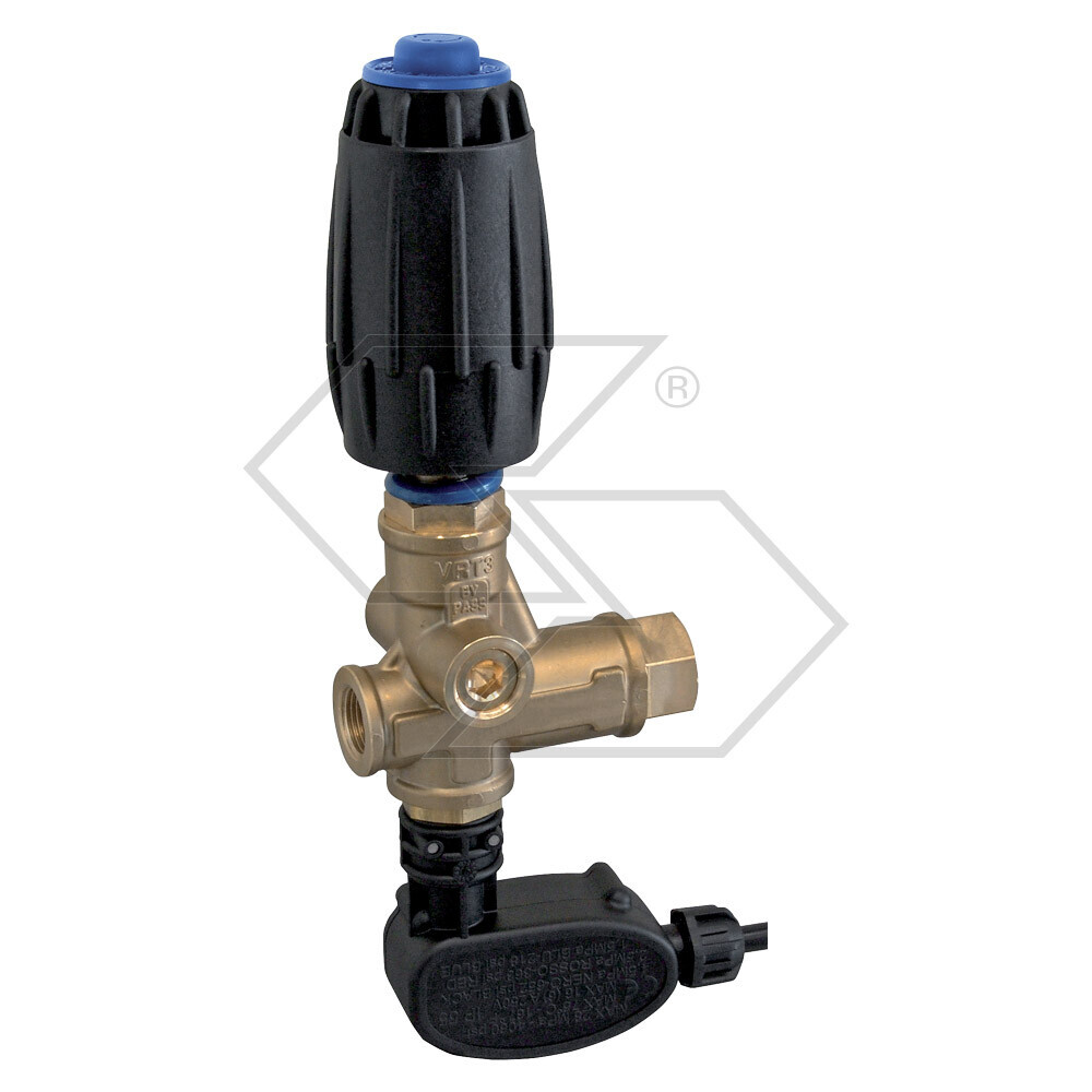 Valvola di regolazione con by-pass VRT3-P blu