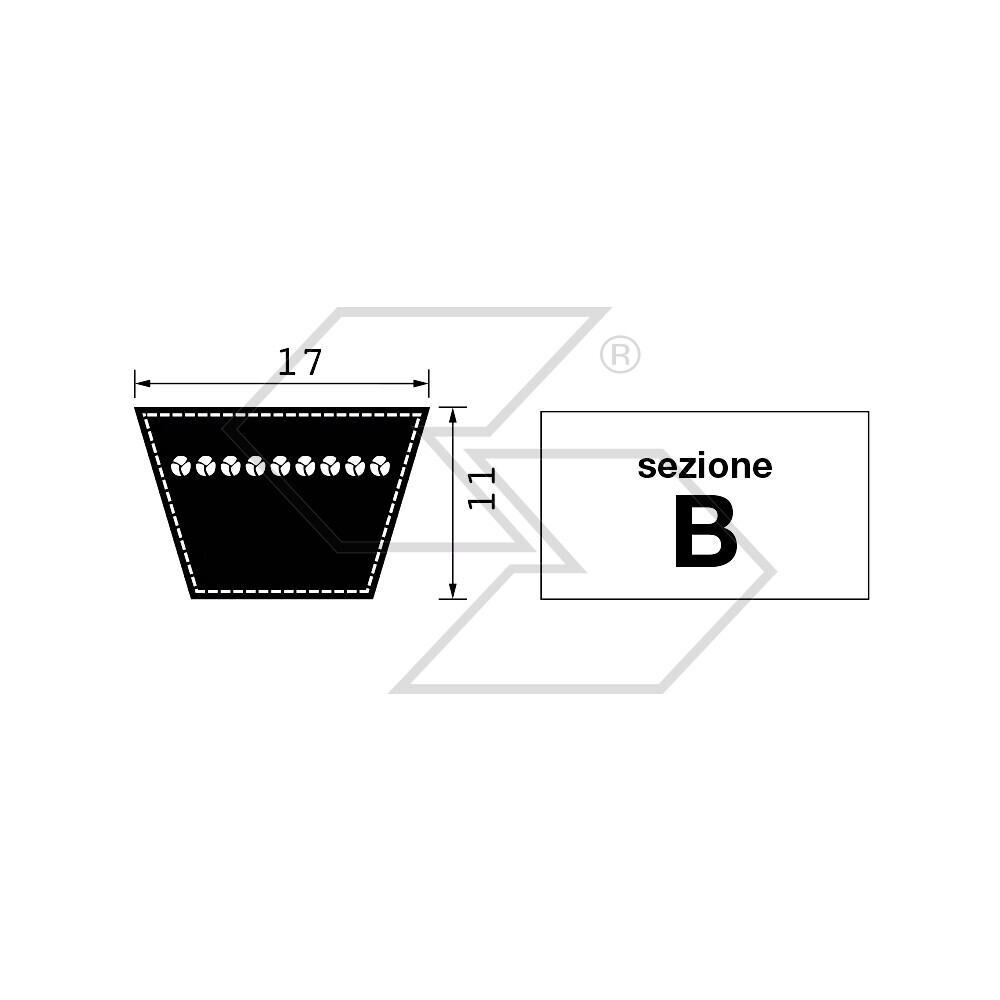 Rubber Belt Type B53 1/2 Rubber Belt Type B53 1/2