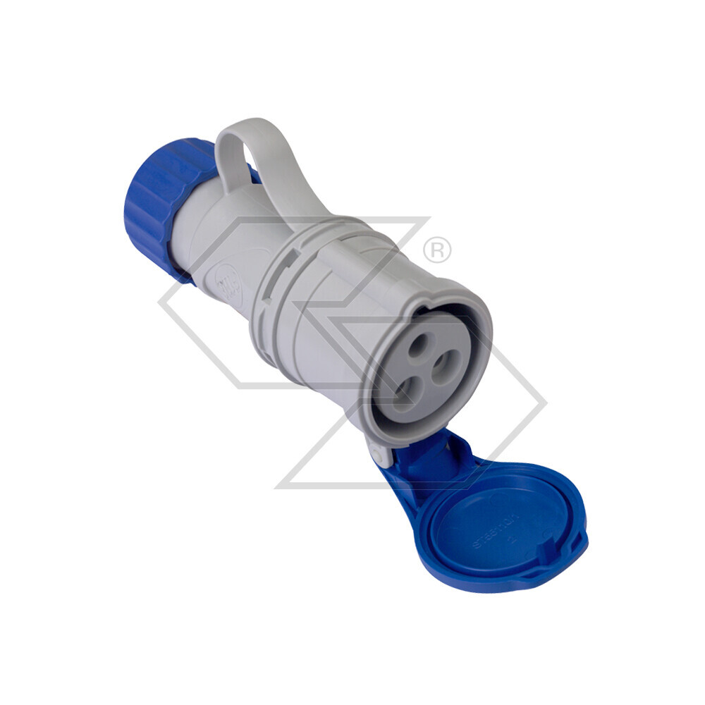 Presa industriale 2 poli + terra
220 V - 16 A - CEE IP44 Presa industriale 2 poli + terra
220 V - 16 A - CEE IP44