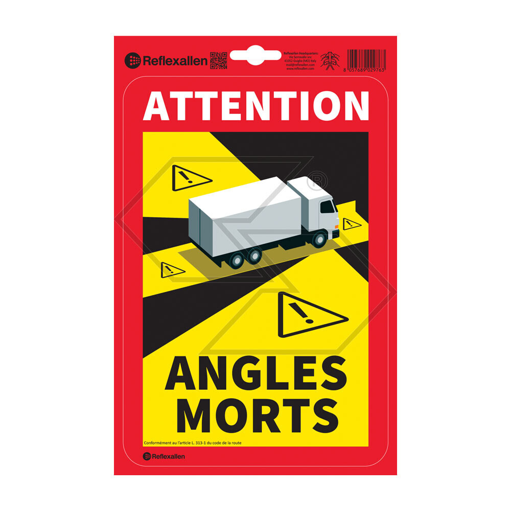 Segnale di avvertimento punti ciechi per veicoli pesanti Segnale di avvertimento punti ciechi per veicoli pesanti