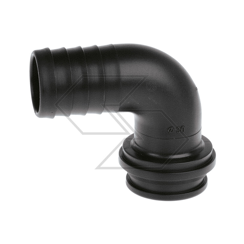 Raccordo portagomma curvo 90° per girello G 1” 1/4  D. 30