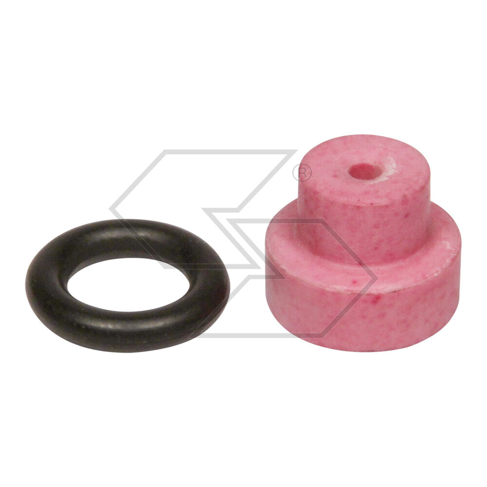 Ugello toroidale in ceramica per paraspruzzo con O-ring - Ø foro 1 mm
