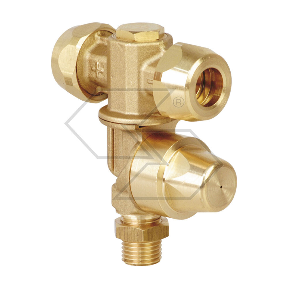 Getto atomizzatore doppio con antigoccia e ghiere - 2xATR/MGA - G 1/4 M