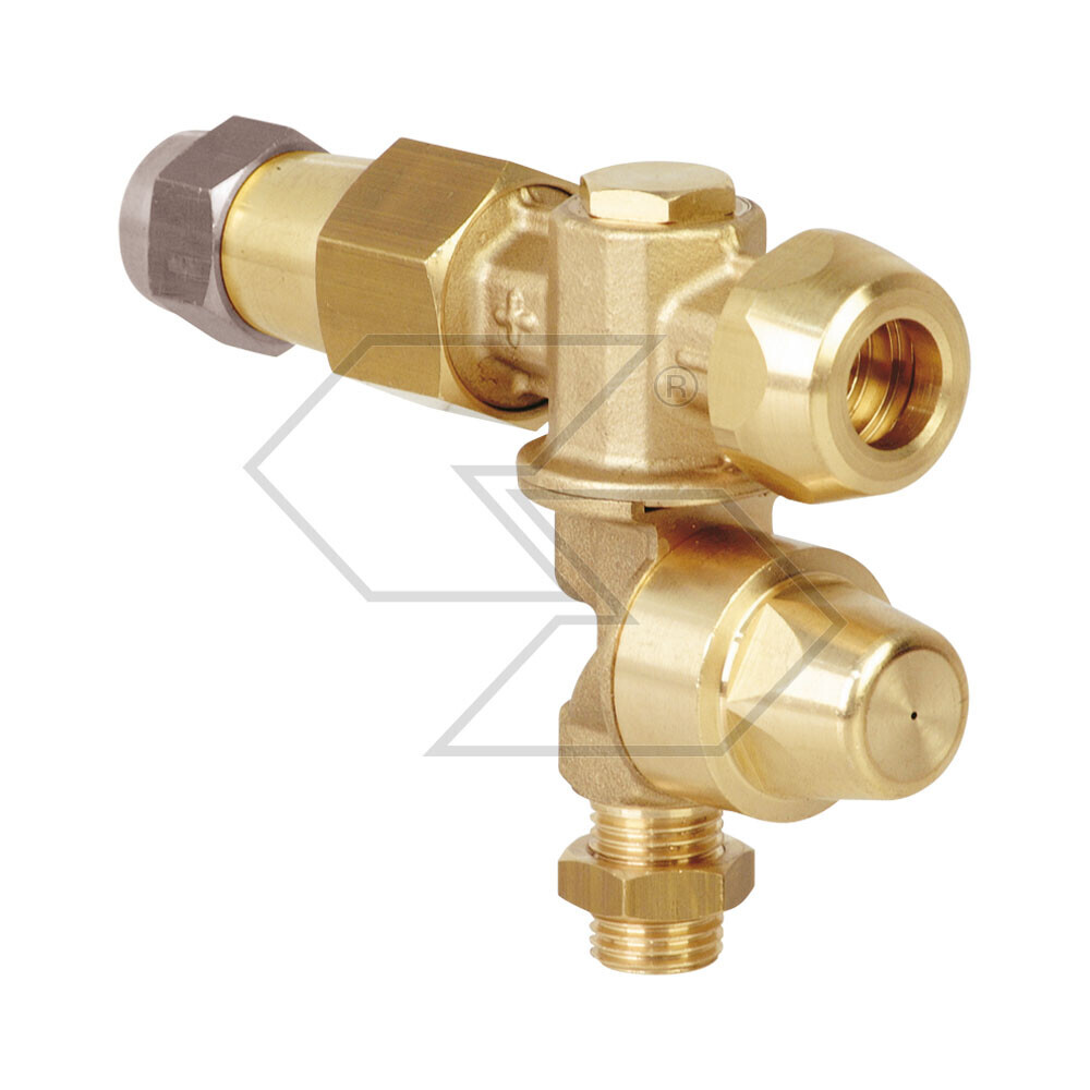 Getto atomizzatore doppio regolabile con antigoccia e ghiere - 1xATR/MGA - G1/4 M