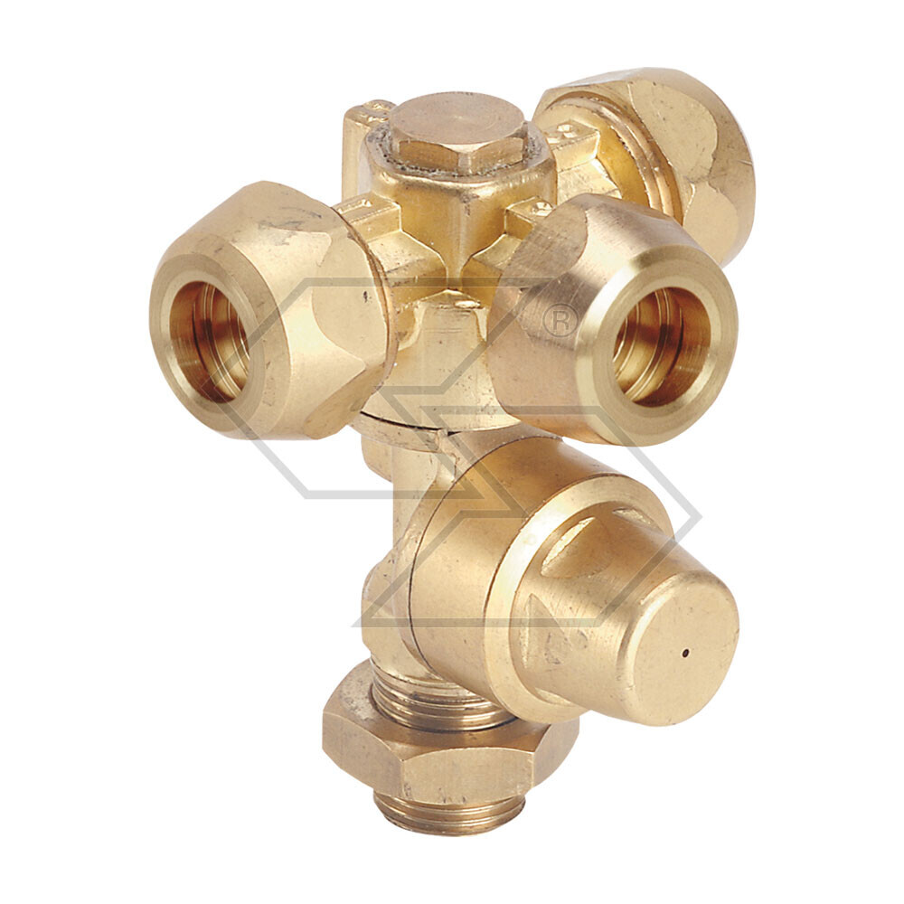 Getto atomizzatore triplo con antigoccia e ghiere - 3xATR/MGA - G 1/4 F Getto atomizzatore triplo con antigoccia e ghiere - 3xATR/MGA - G 1/4 F