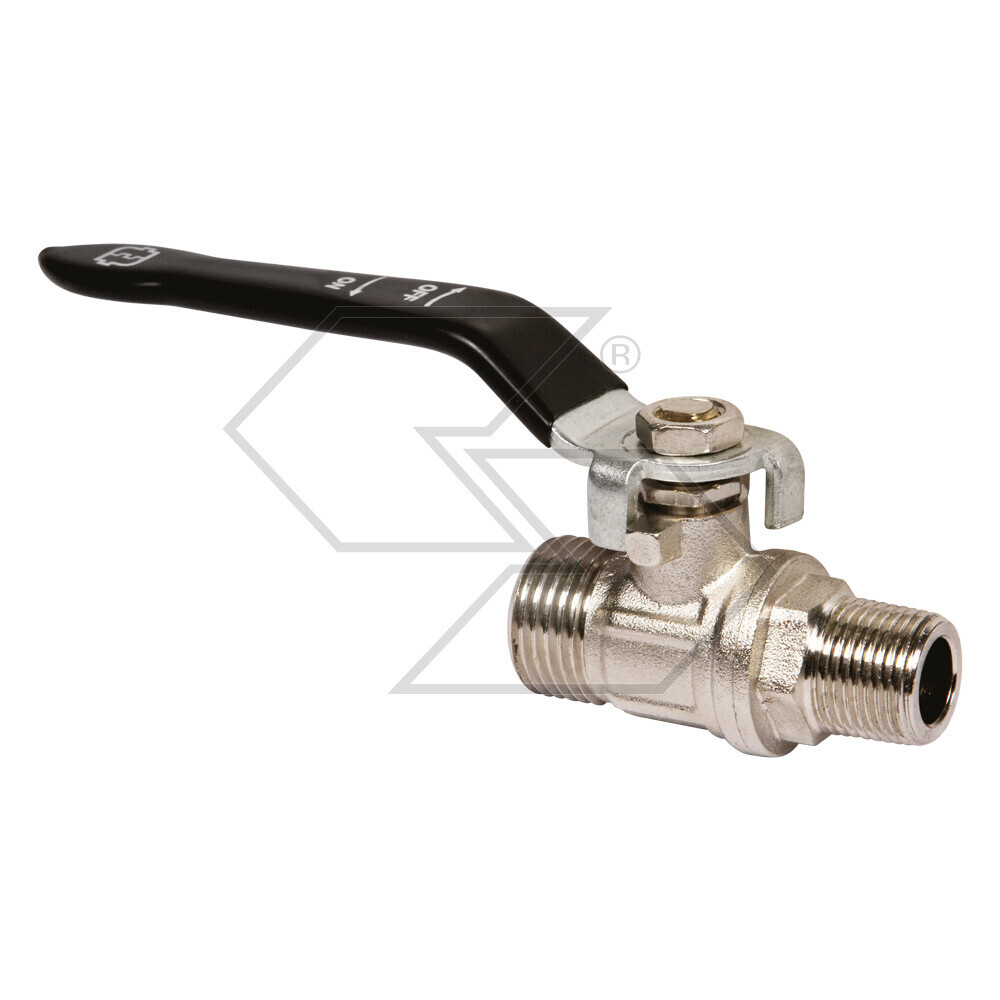 Valvola a sfera a passaggio totale Maschio / Maschio G 1/2” Rotazione: Destra