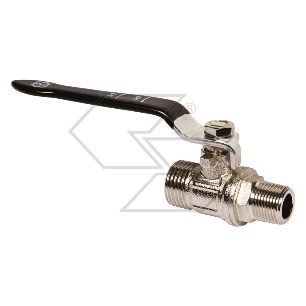 Valvola a sfera a passaggio totale Maschio / Maschio G 1/2” Rotazione: Sinistra