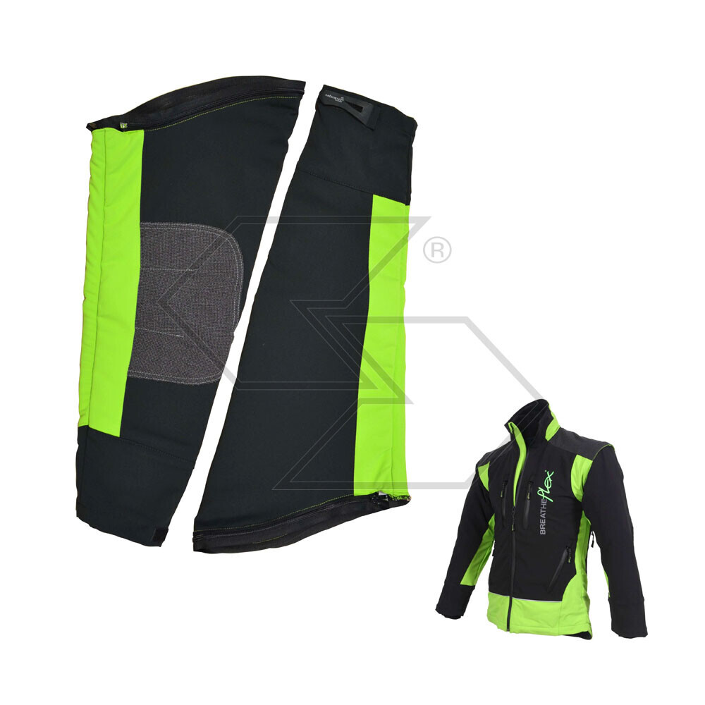 AT4001 BK - Manicotti antitaglio Classe 1 (20 ms) - Nero-Lime - Taglia L