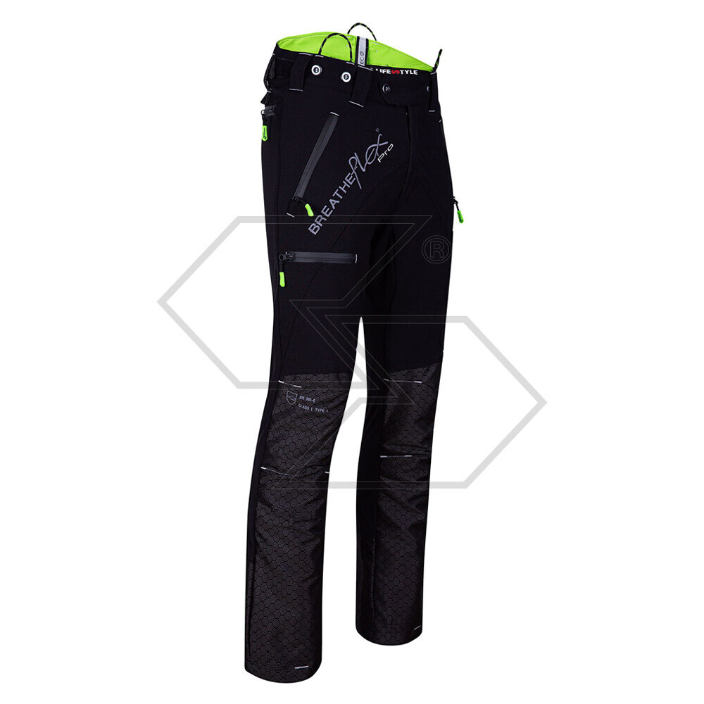 AT4061 BK - Pantalone antitaglio Breatheflex Pro Freestyle Classe 1 (20 ms) - Nero - Taglia XS (Regular)