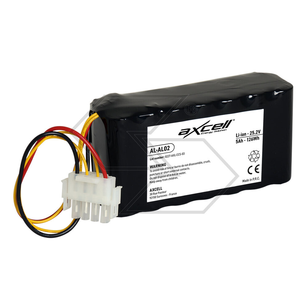Batteria adattabile AL-KO ROBOLINHO 3000 - 25V. 5A - Li-ion Batteria adattabile AL-KO ROBOLINHO 3000 - 25V. 5A - Li-ion