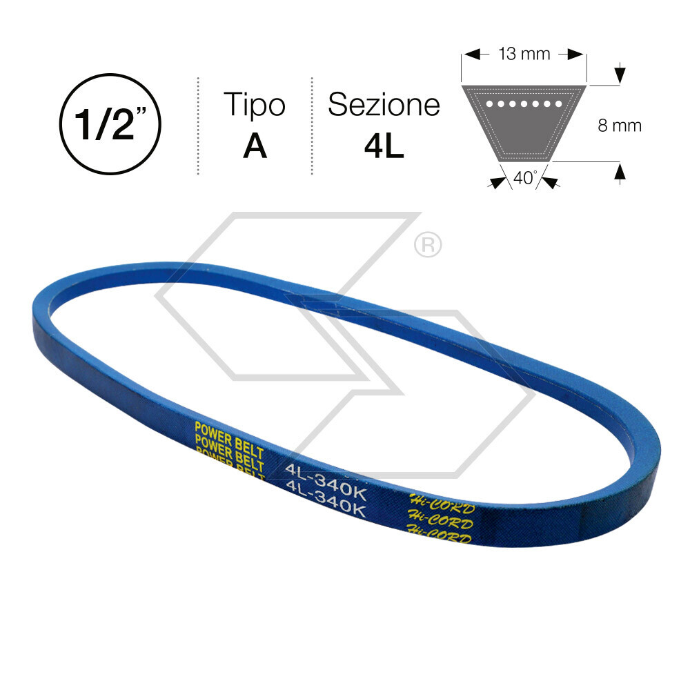 Belt T.b. A56 1/2 '' X 58 '' Belt T.b. A56 1/2 '' X 58 ''