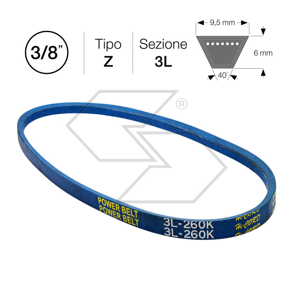 Belt T.b. Z 3/8 '' X 25 ''