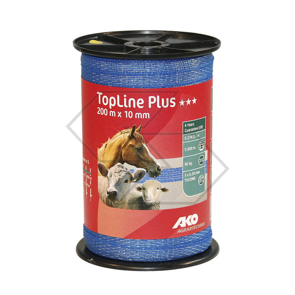 Topline Plus Fencing Tape - 200 M - 10 Mm Topline Plus Fencing Tape - 200 M - 10 Mm