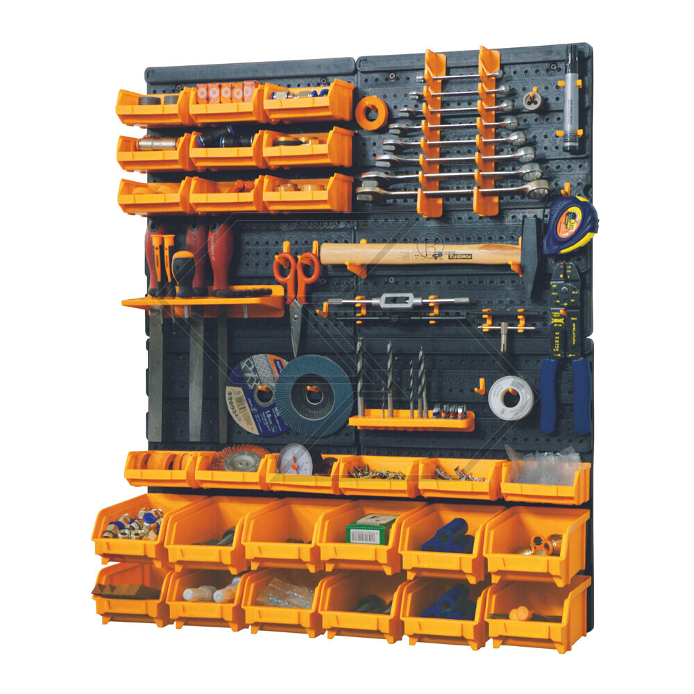 Set 4 pannelli porta attrezzi da parete Set 4 pannelli porta attrezzi da parete