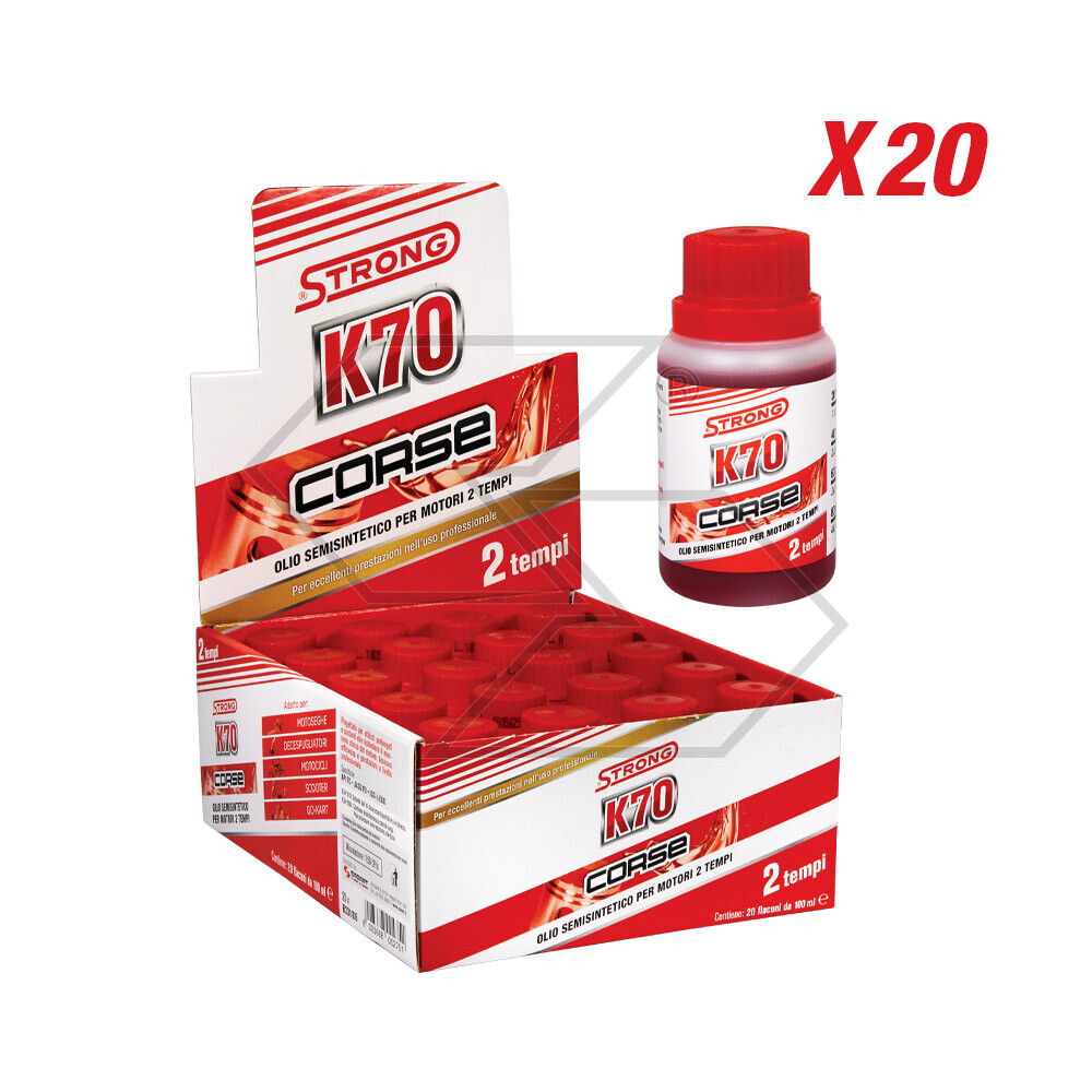 Strong K70 Semi-synthetic Racing Oil For 2-stroke Engines - 20 Pcs Of 100 Ml Strong K70 Semi-synthetic Racing Oil For 2-stroke Engines - 20 Pcs Of 100 Ml