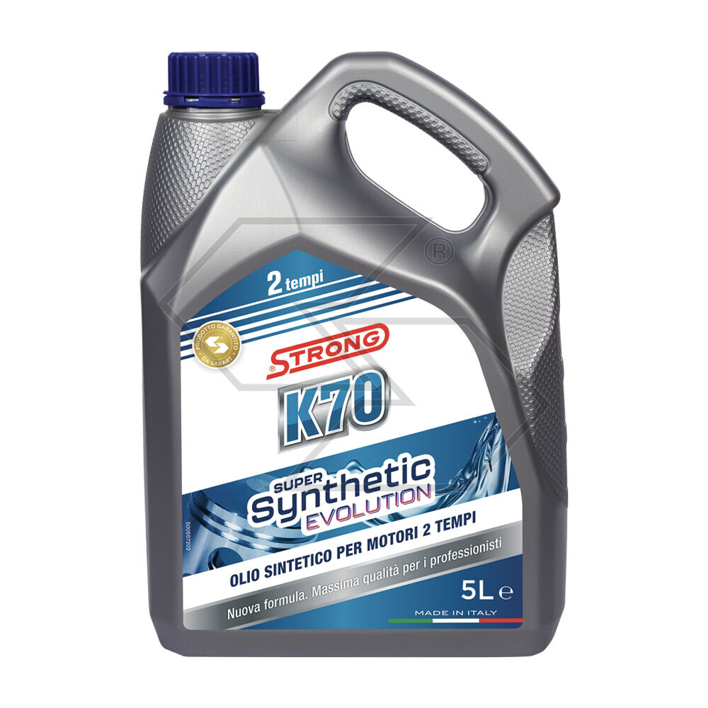 Olio Strong K70 Super Synthetic Evolution sintetico per motori 2T - 5 litri Olio Strong K70 Super Synthetic Evolution sintetico per motori 2T - 5 litri