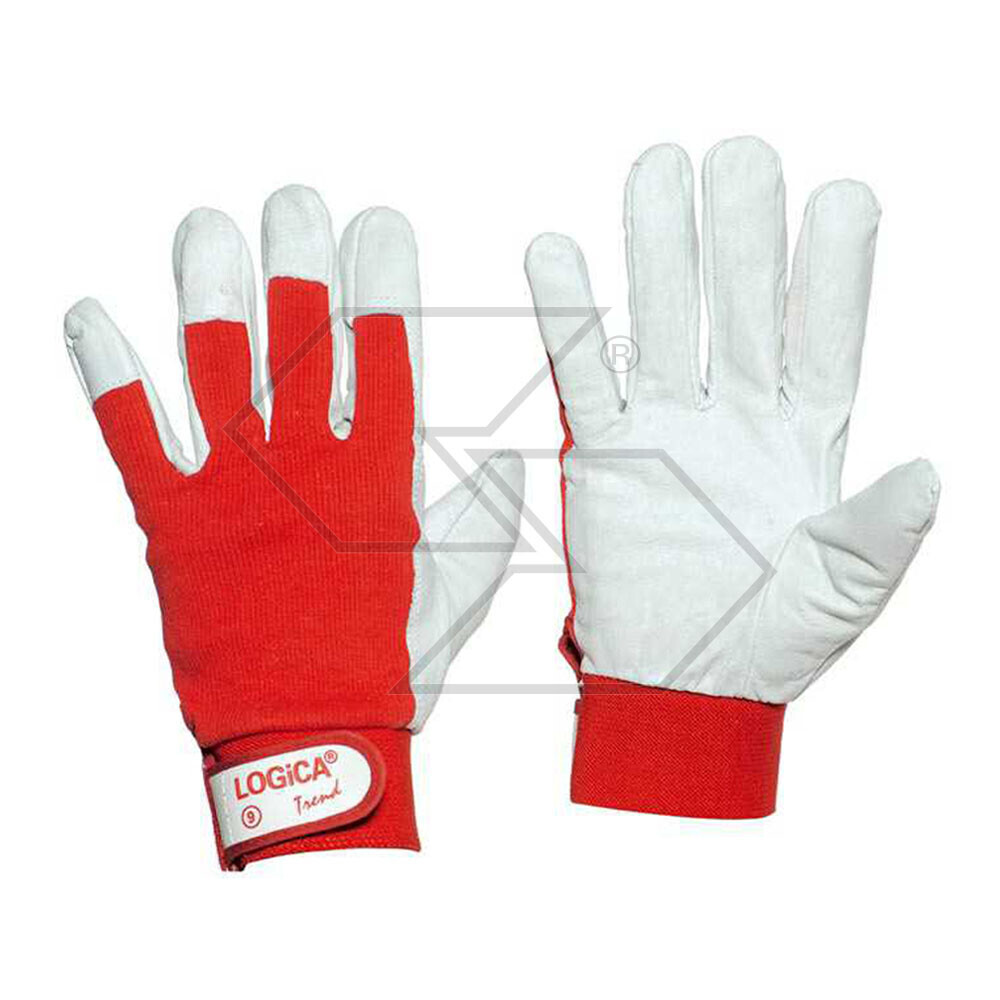 Guanto da lavoro in pelle fiore di maialino e tessuto tg. 7