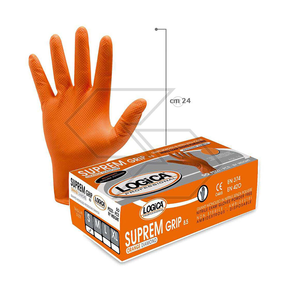 Guanto monouso in nitrile pesanti tg. L Guanto monouso in nitrile pesanti tg. L