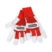 Work Glove In Leather And Oregon Fabric - One Size (10)