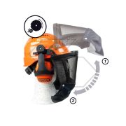 Waipoua Helmet For Forest Protection Complete With Headphones And Mesh Visor