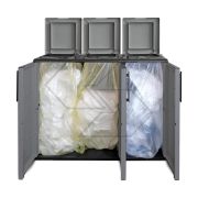 Armadio basso portasacchi con 3 scomparti