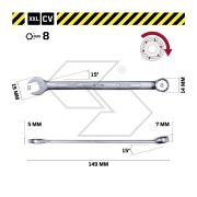 8 Mm Long Combination Wrench Wgb - 2340803