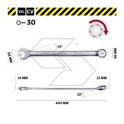 Chiave combinata lunga 30 mm WGB - 2343003