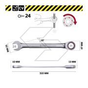 Ratchet Combination Wrench 24 Mm Wgb - 23600243