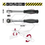 1/4' Reversible Ratchet 181mm Wgb - 5280003