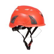 Red Safety Helmet With Chin Strap